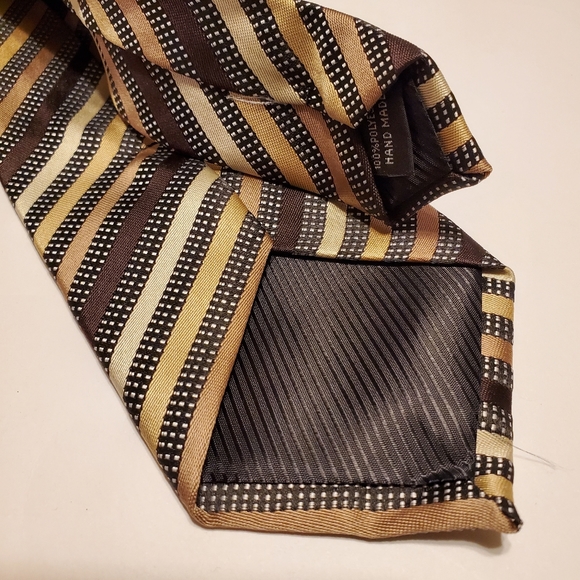 Samli Gold Stripe Tie - Picture 4 of 5